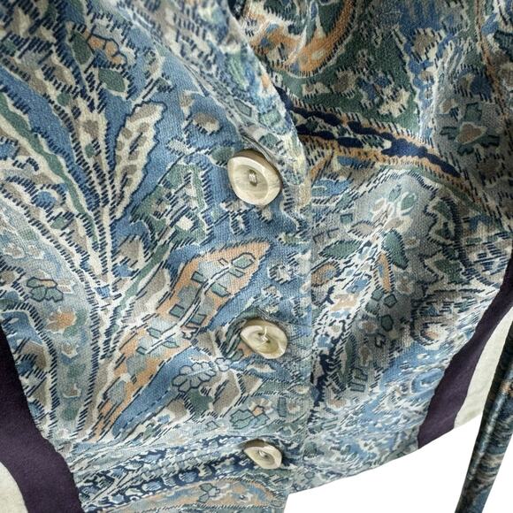 Glen Of Michigan Vintage 100% Cotton Velvet Blouse Skirt Set Made In USA Sz 14 - Picture 4 of 14